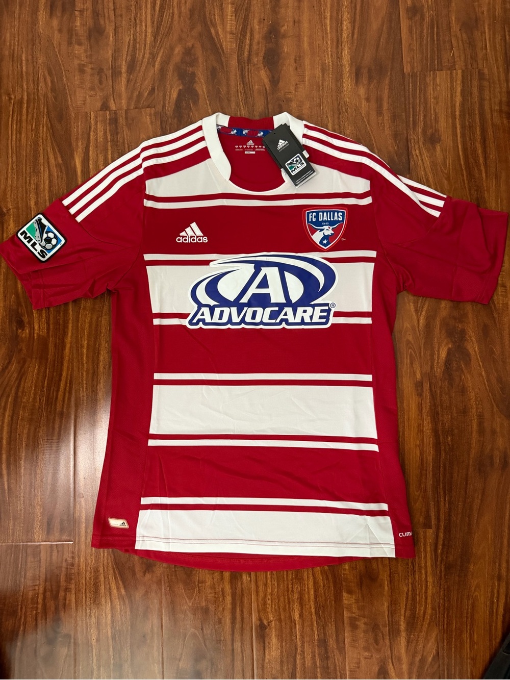 adidas Red and White FC Dallas Soccer Shirt